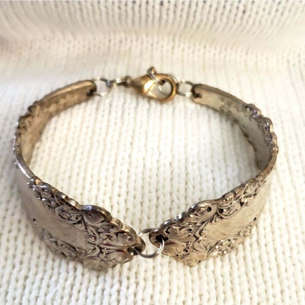 Small Triple Silver Tone Bracelet